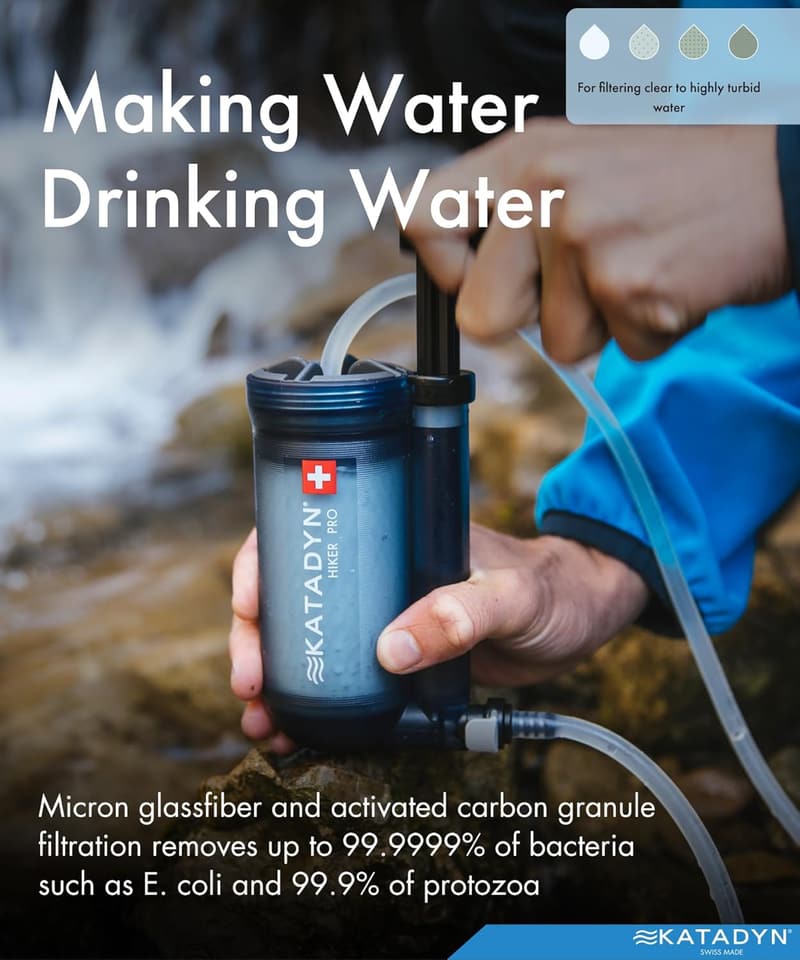 Katadyn Hiker Pro Portable Water Filter for Camping & Hiking