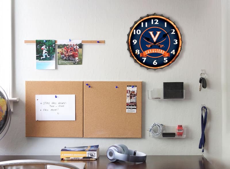 University of Virginia Bottle Cap Clock - Vintage Wall Art Decor