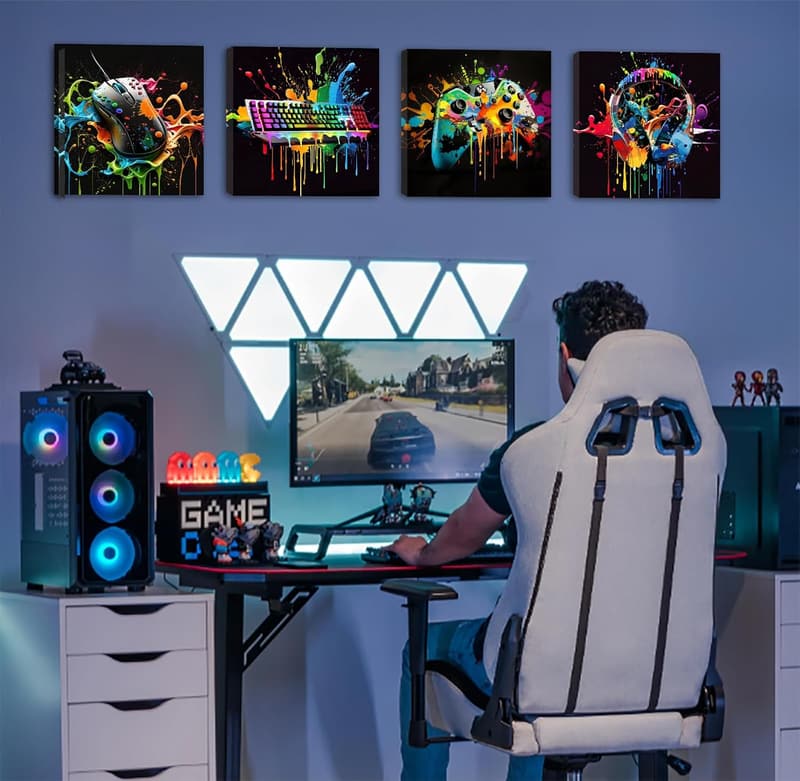 Gaming Room Wall Art - Graffiti Canvas Print for Boys
