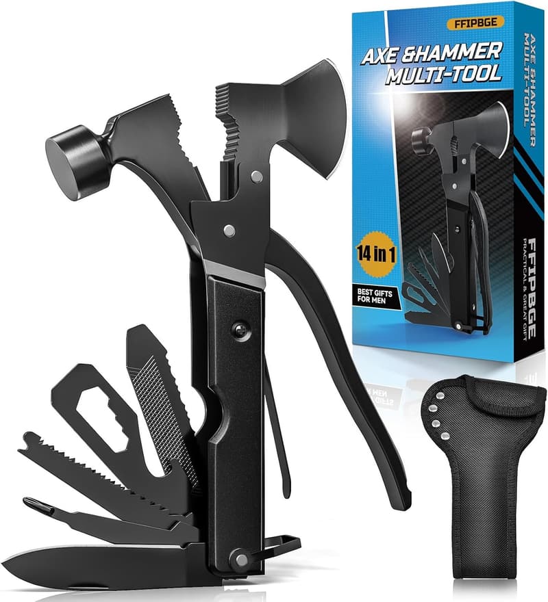 15-in-1 Multitool Axe for Camping & Survival Gifts for Dad