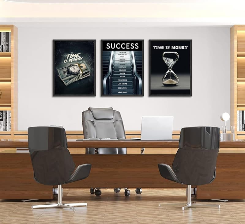 Inspirational Canvas Wall Art Set for Office Decor