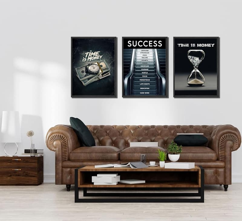 Inspirational Canvas Wall Art Set for Office Decor