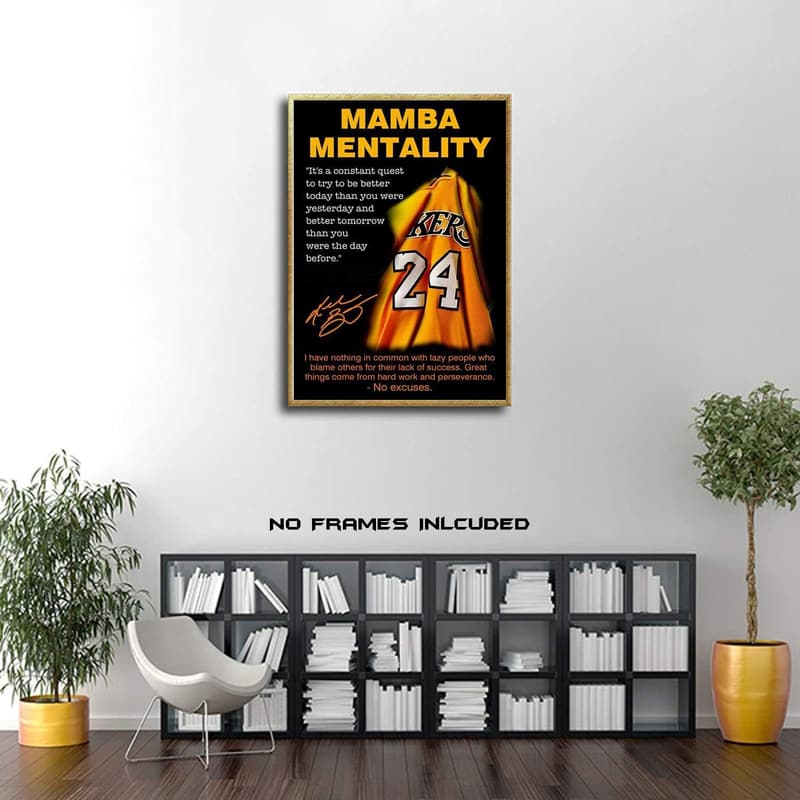 Black Mamba Mentality Wall Art Poster for Basketball Fans