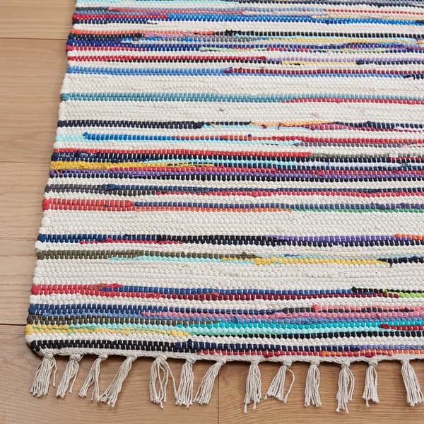 Handmade Boho Stripe Runner Rug - 2'3