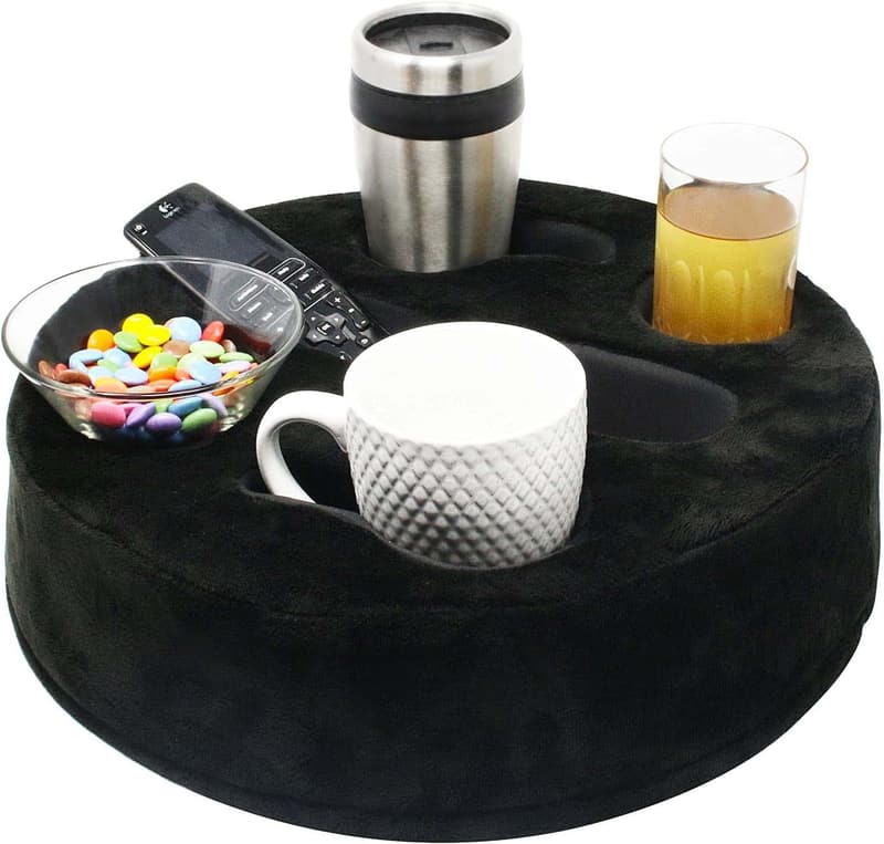 Couch Accessory: Soft Velvet Black Cup Holder