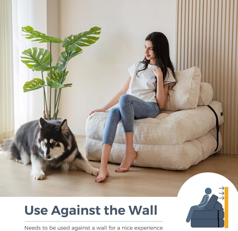 Portable Folding Sofa Bed with Pillow for Living Room/Bedroom