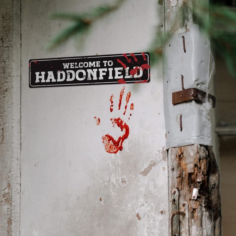 Haddonfield Street Sign - Retro Horror Movie Decor (16x4in)