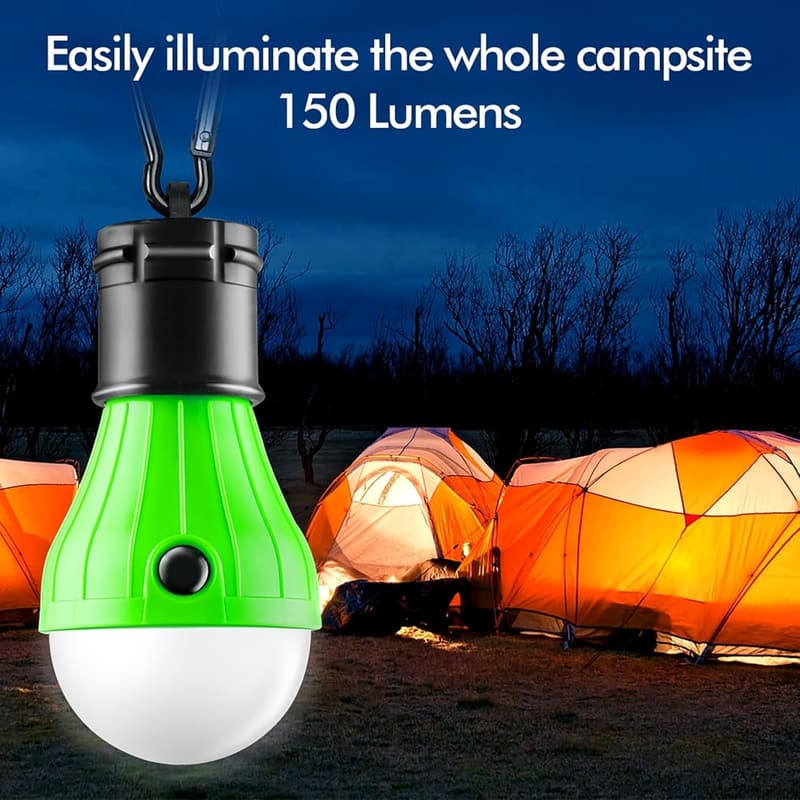 Portable LED Tent Lights with Clip Hook - 4 Pack Camping Lanterns