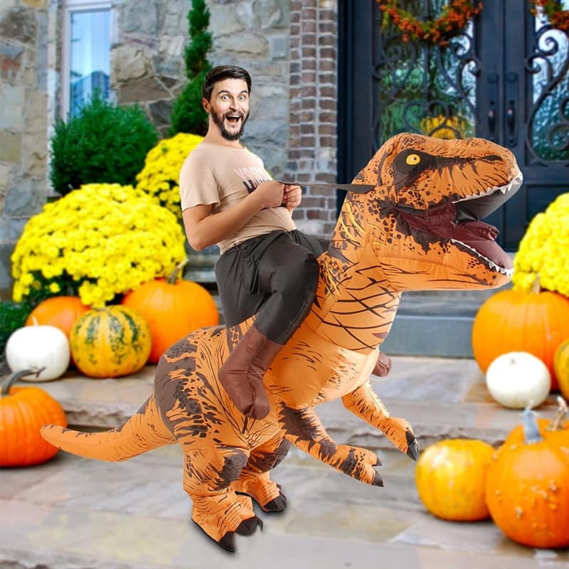 Adult Inflatable T-Rex Dinosaur Costume for Christmas