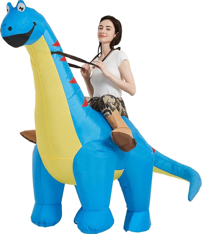 Inflatable T-Rex Riding Dinosaur Costume for Adults