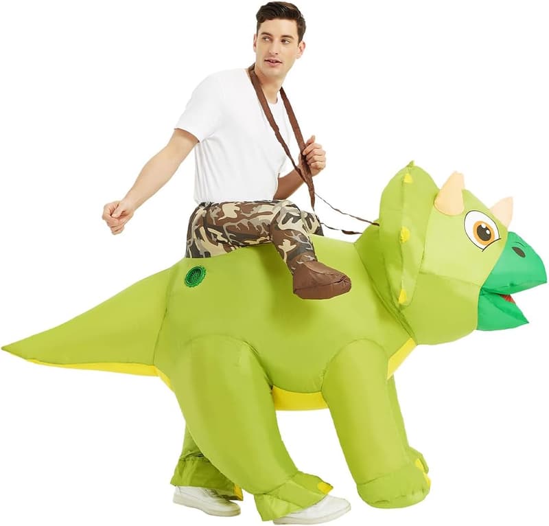 Inflatable Triceratops Costume for Adults | Funny Halloween Outfit