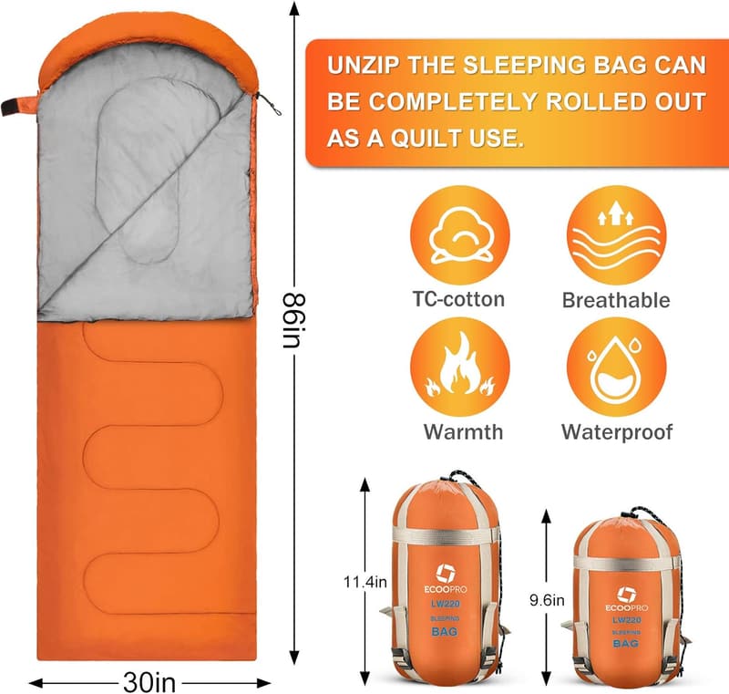 Portable Waterproof Sleeping Bag for Camping and Hiking - 83