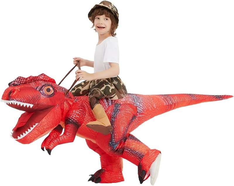 Kids' Inflatable T-Rex Dino Costume for Halloween Party