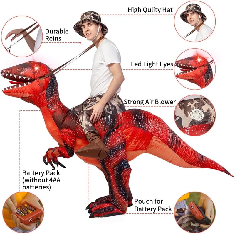 Adult Inflatable Dinosaur Costume for Halloween Party