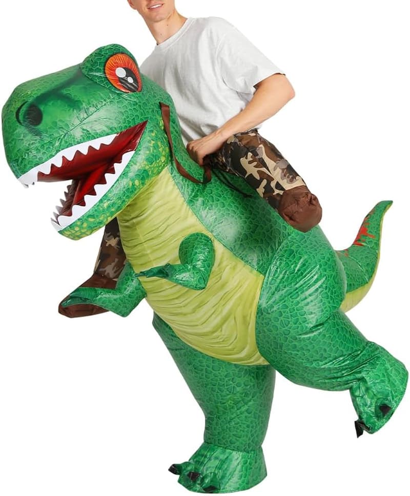 Halloween Ride-On Inflatable T-Rex Costume for Adults