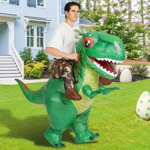 Halloween Ride-On Inflatable T-Rex Costume for Adults