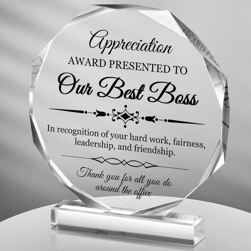 Inspirational Acrylic Thank You Sign for Office Farewell