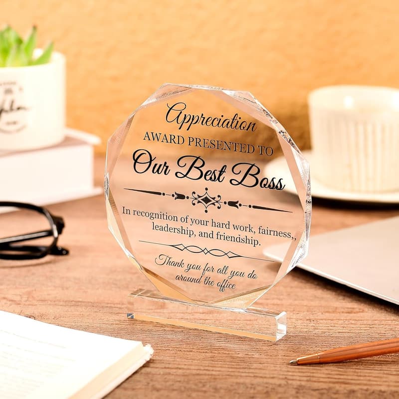 Inspirational Acrylic Thank You Sign for Office Farewell