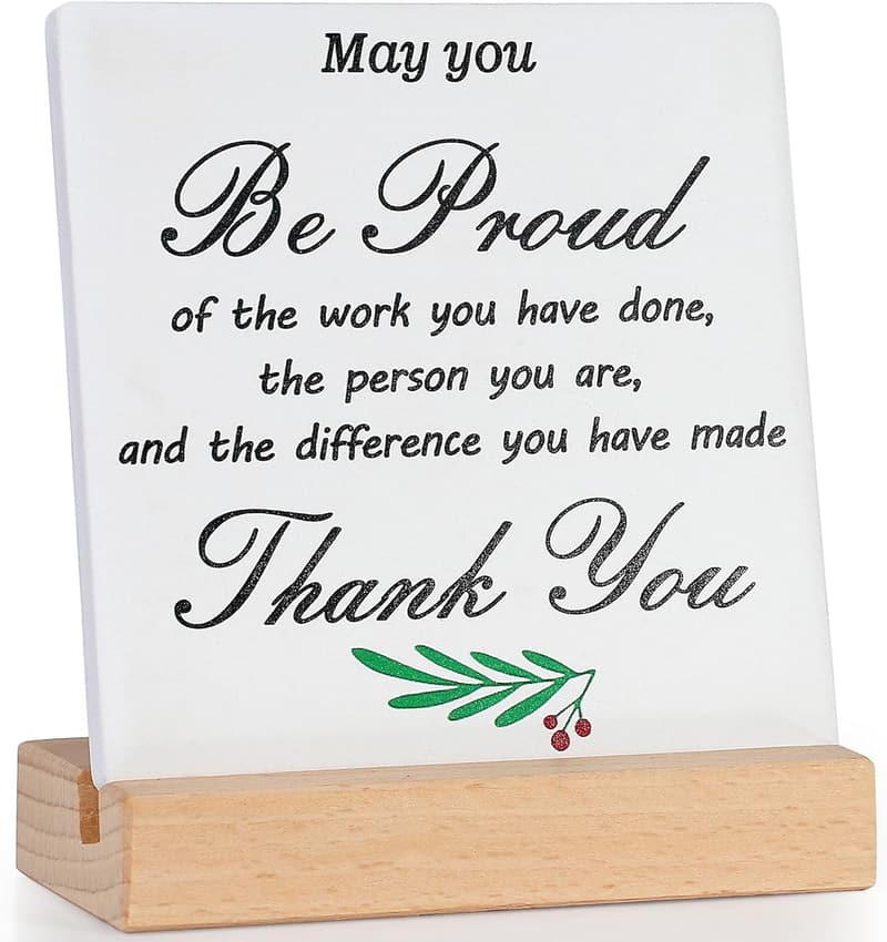 Retirement Appreciation Ceramic Plaque for Colleagues and Friends