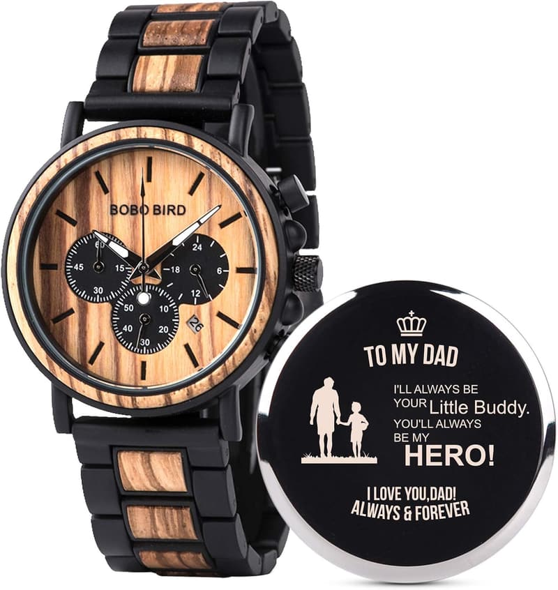 Personalized Engraved Wooden Watch for Men