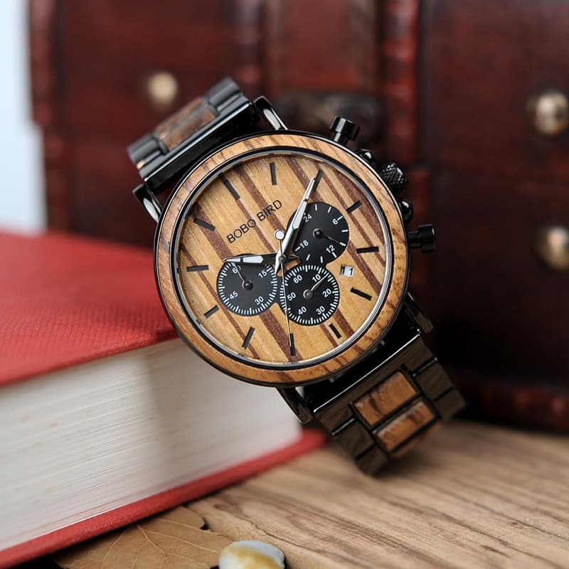 Personalized Engraved Wooden Watch for Men