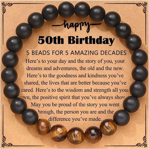 Men's Elastic Rope Bracelet – 21st to 70th Birthday Gift