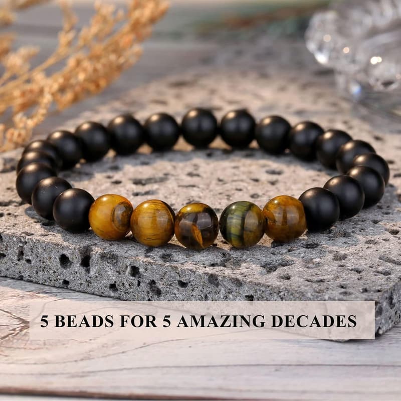 Men's Elastic Rope Bracelet – 21st to 70th Birthday Gift