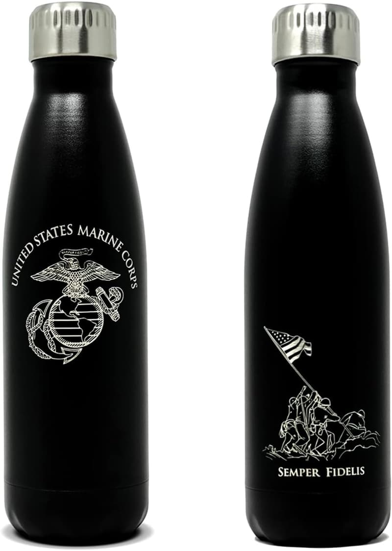USMC 17oz Vacuum Insulated Stainless Steel Water Bottle