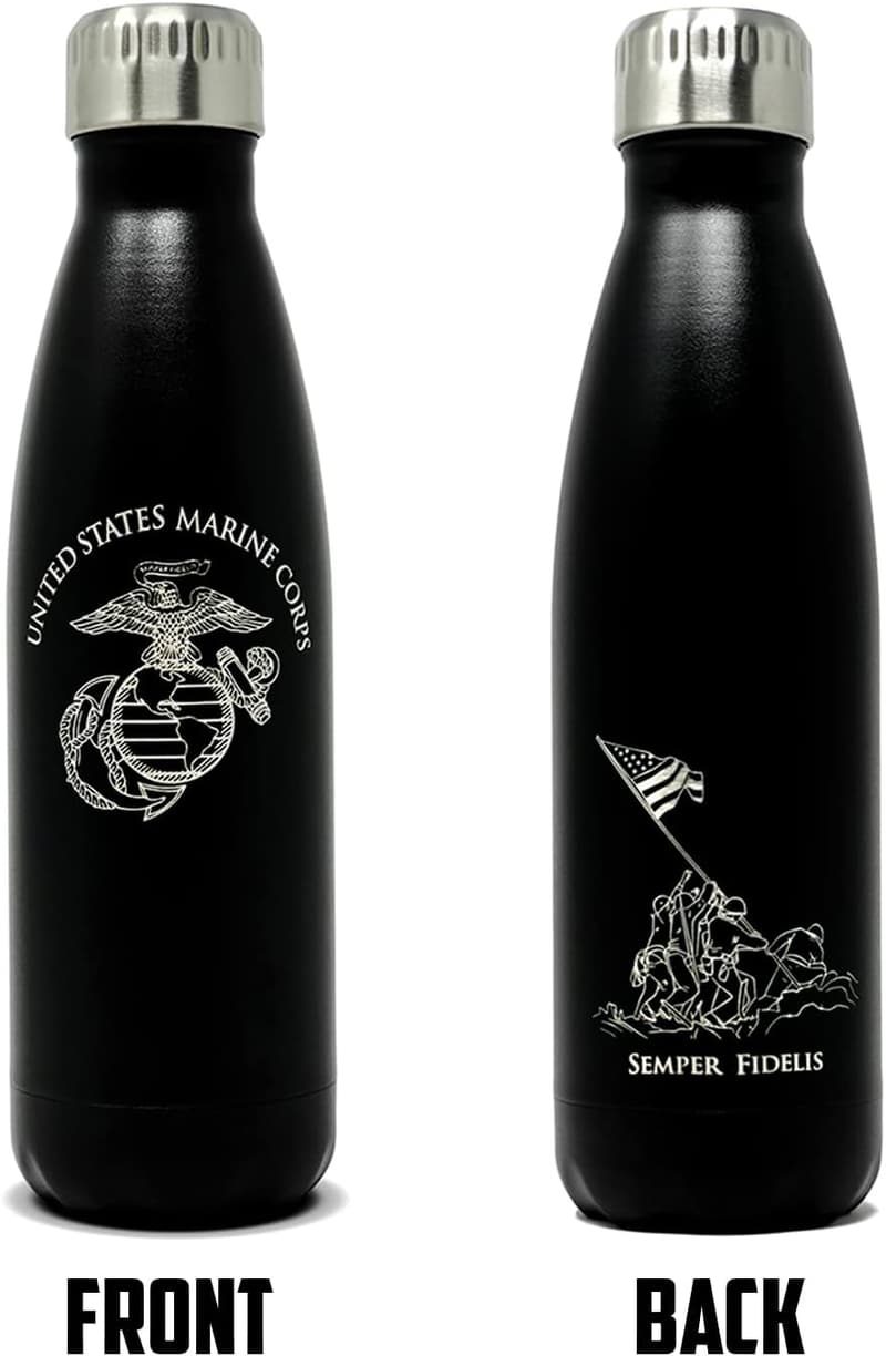 USMC 17oz Vacuum Insulated Stainless Steel Water Bottle