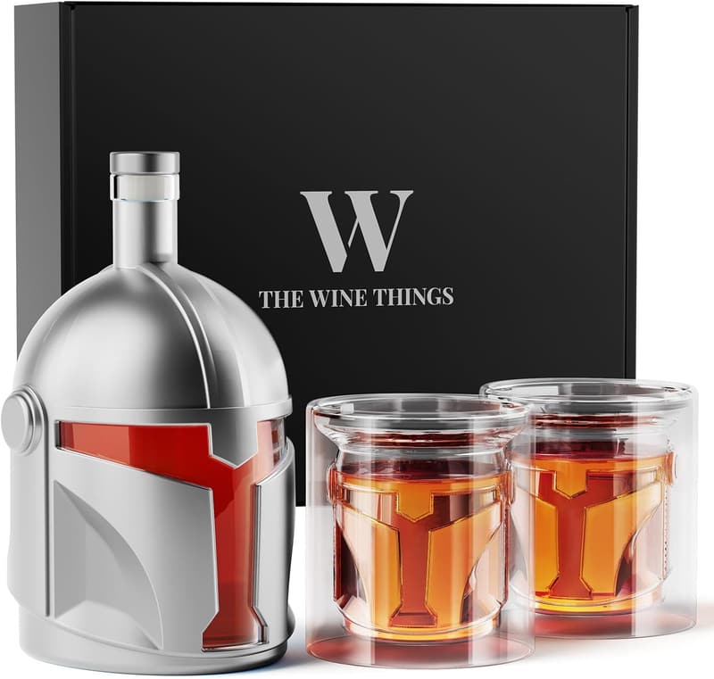 Handmade Galaxy Whiskey Decanter Set for Men, 34 Oz