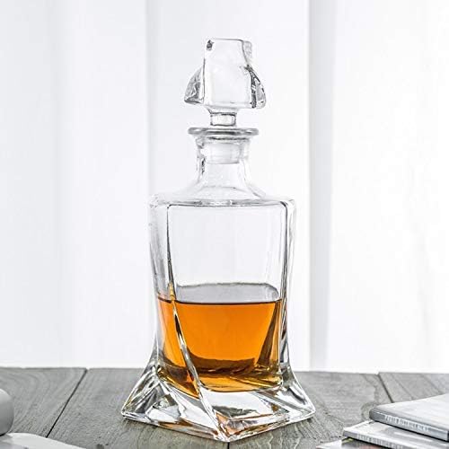 Twisted Whiskey Decanter with Glass Stopper - 26 oz