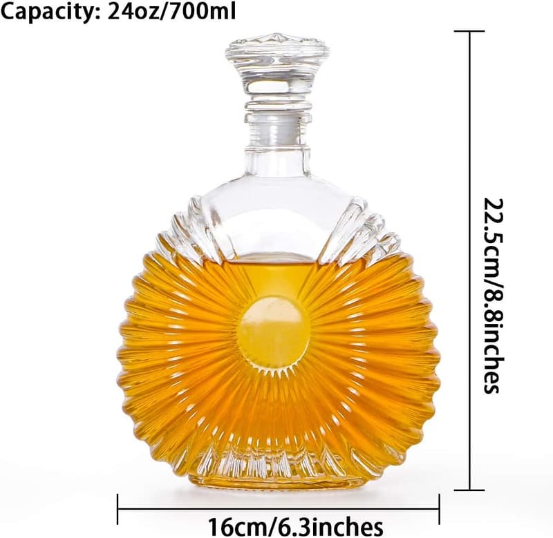 24oz Glass Whiskey Decanter with Airtight Stopper