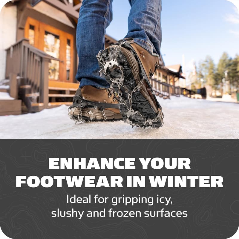 Winter Traction Device with Stainless Steel Spikes for Hiking