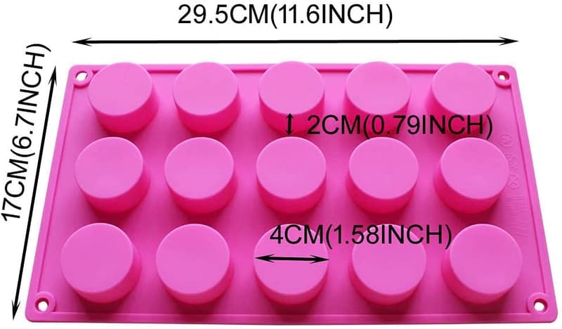 Silicone Mold Set for Handmade Soap & Chocolate - 15 Holes