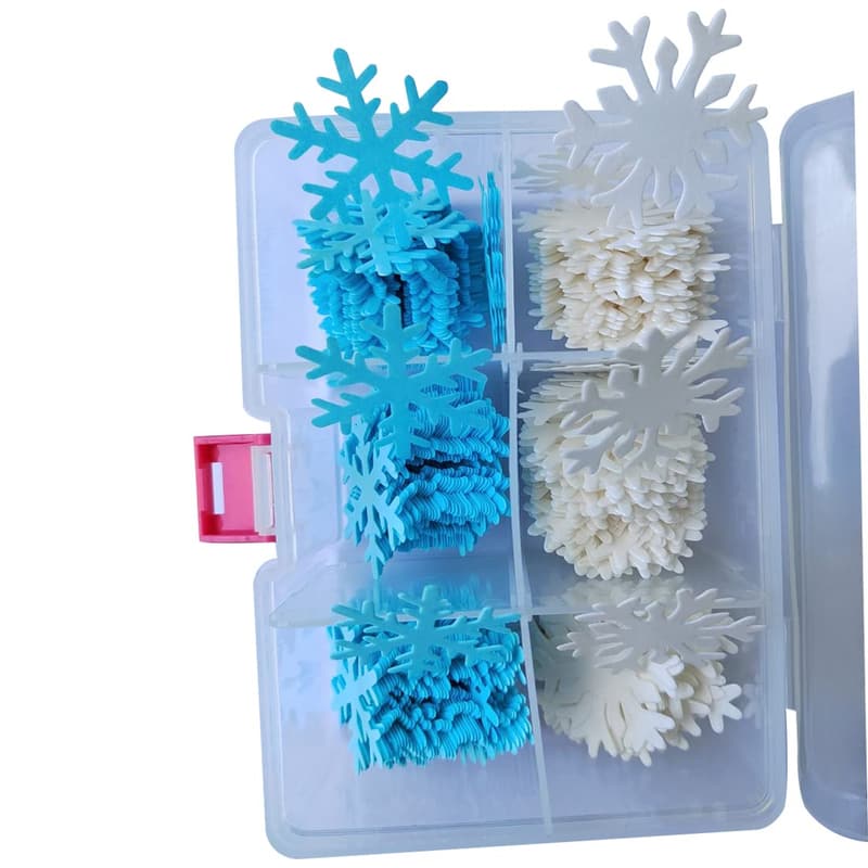 Christmas Snowflake Edible Cupcake Toppers - 50 Pcs