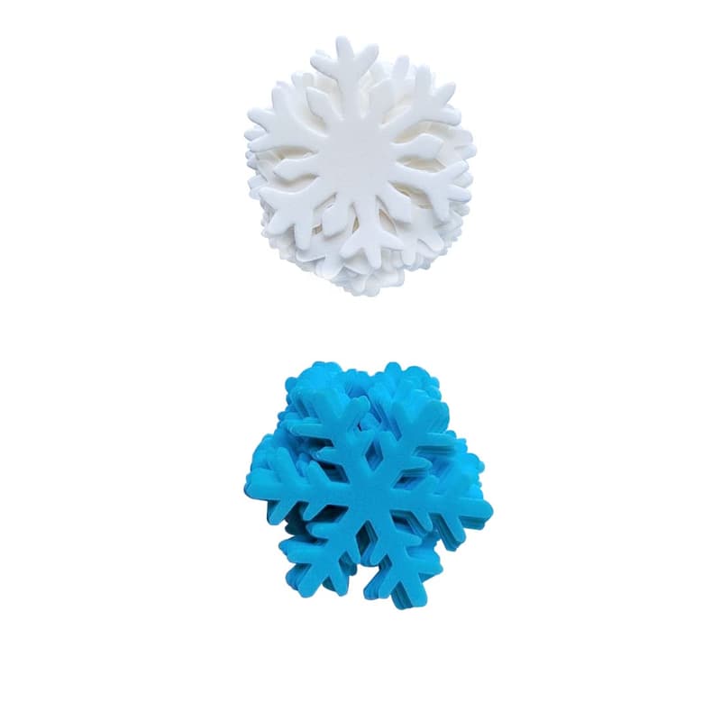 Christmas Snowflake Edible Cupcake Toppers - 50 Pcs