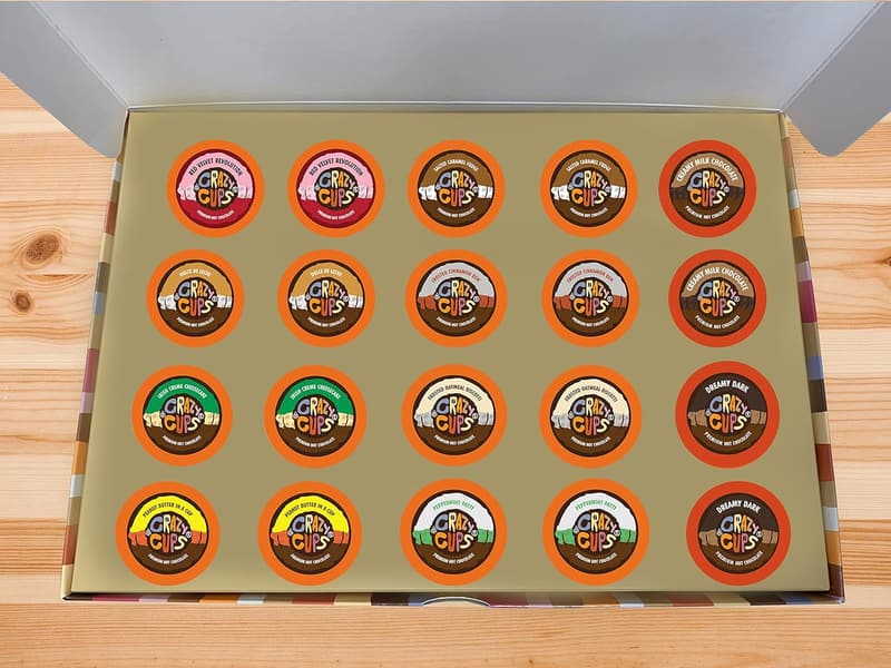 Holiday Hot Chocolate Gift Set - 20 Recyclable Pods for Keurig