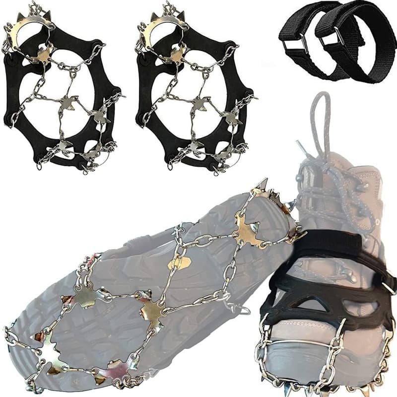 Lightweight Ice Traction Cleats - Quick-Fasten Anti-Slip Grippers