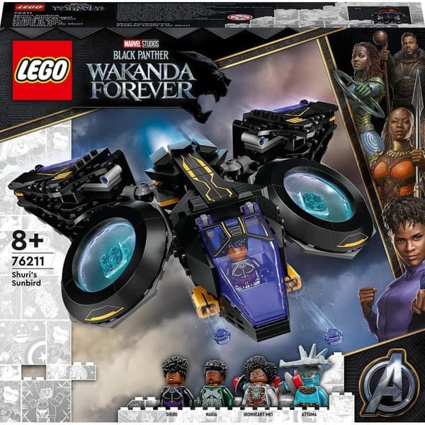 Marvel Shuri's Sunbird Building Toy - Black Panther Set for Kids