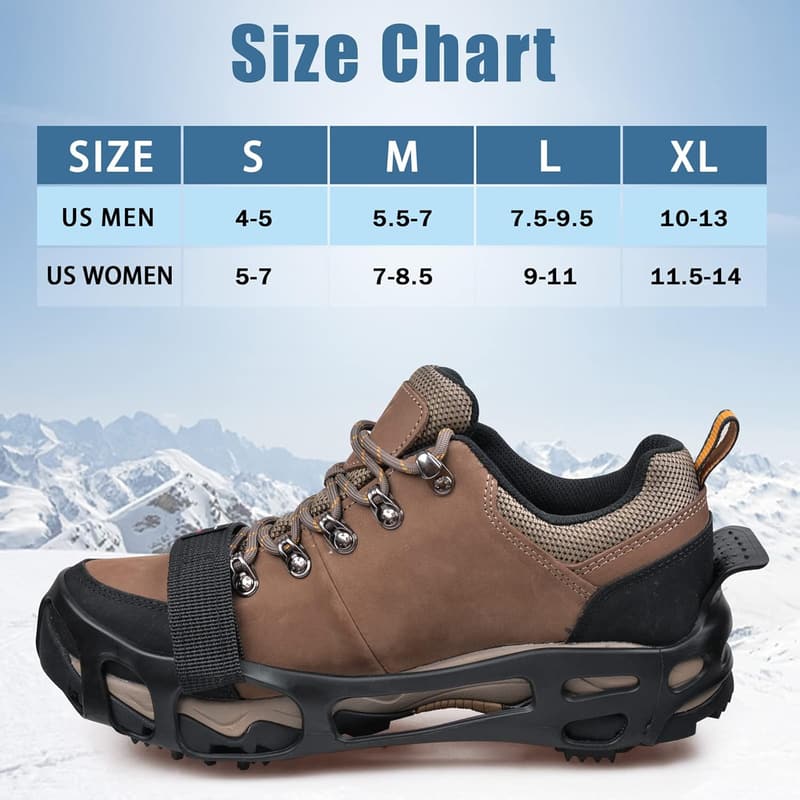 Winter Ice Cleats with 24 Studs for Men and Women