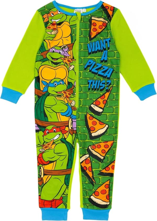 TMNT Boys Onesie Pajamas - Want a Pizza This?