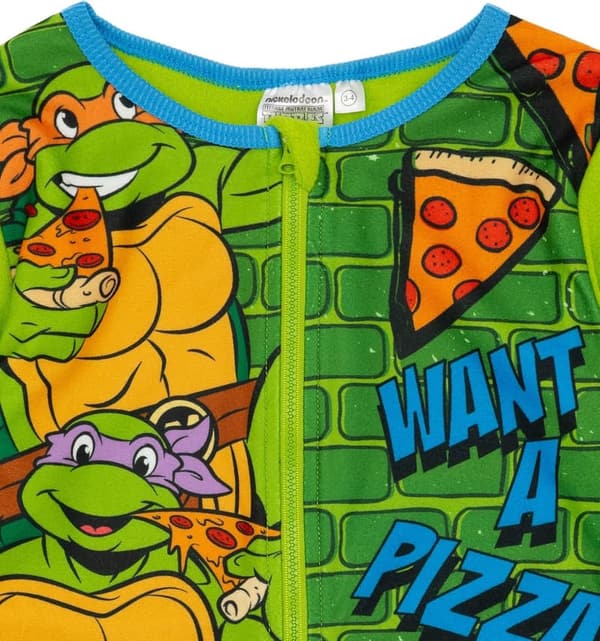 TMNT Boys Onesie Pajamas - Want a Pizza This?