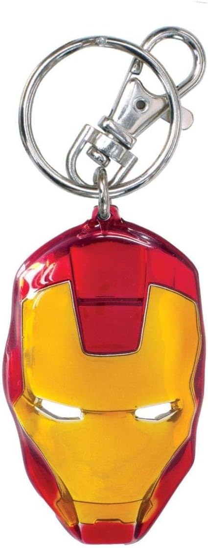 Iron Man Classic Pewter Keyring in Red & Yellow