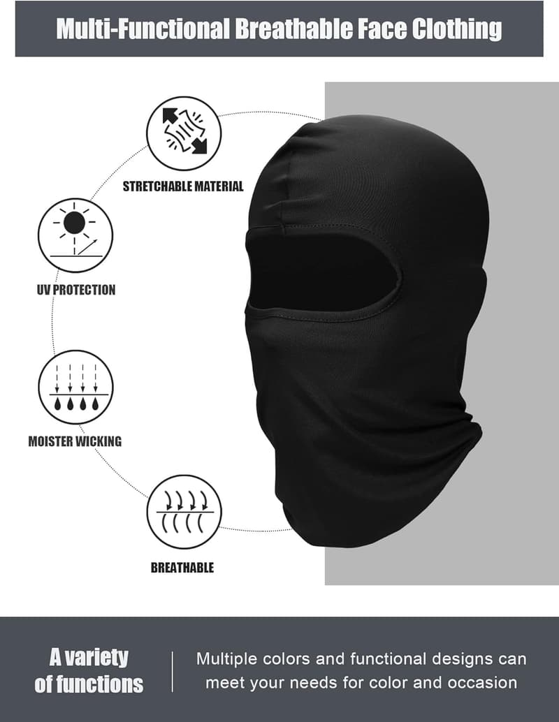 Summer UV Protection Balaclava Mask Set for Men and Women