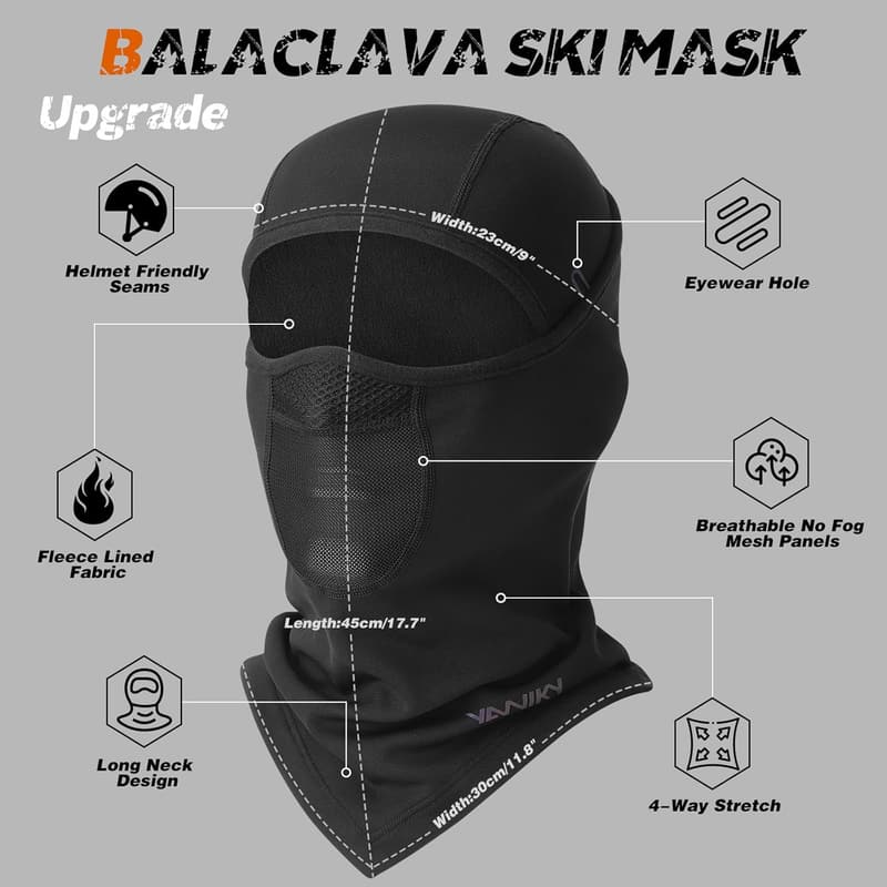 Breathable Winter Balaclava Ski Mask for Men & Women
