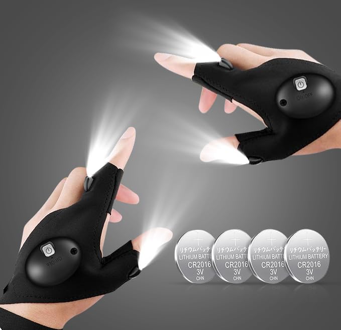 LED Flashlight Gloves - Unique Gifts for Dad & Him