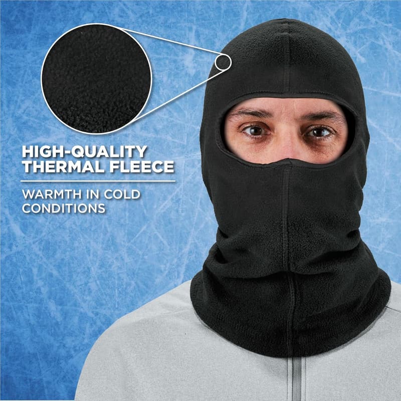 Thermal Black Fleece Balaclava for Winter