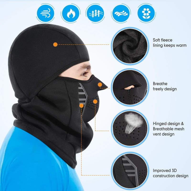 Winter Fleece Ski Mask Balaclava for Outdoor Activities