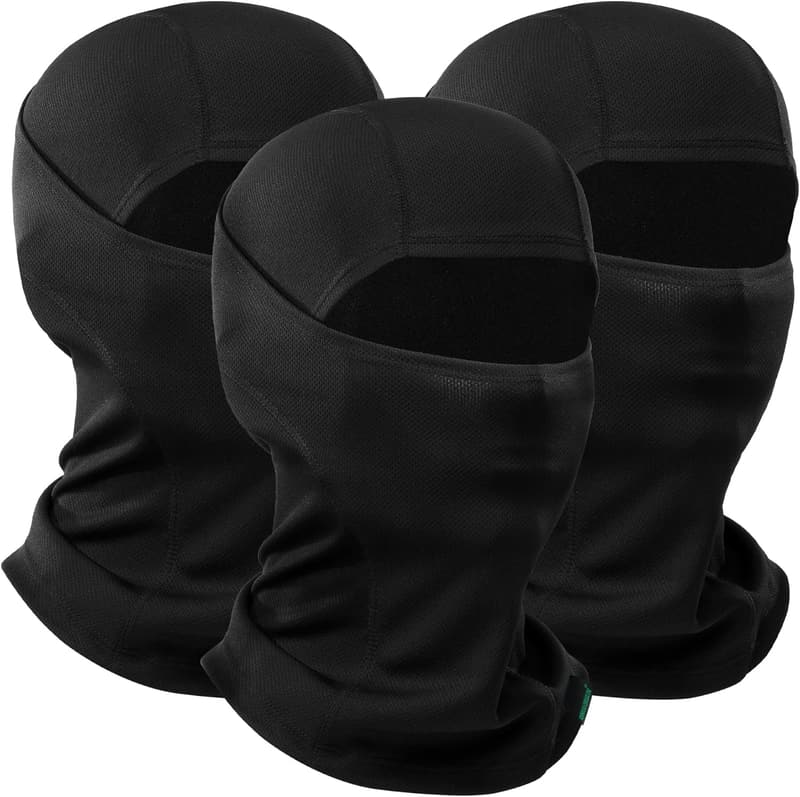 Breathable Full Face Ski Mask for Men and Women - 3 Pieces