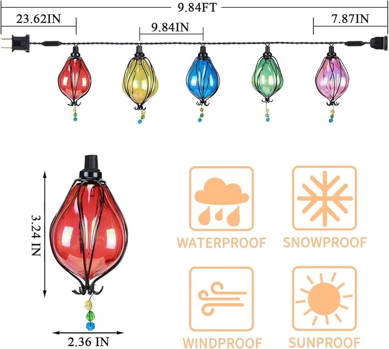 Connectable Waterproof Multicolor String Lights for Parties